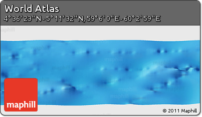 Physical Panoramic Map of the Area around 4° 53' 57" N, 59° 34' 30" E