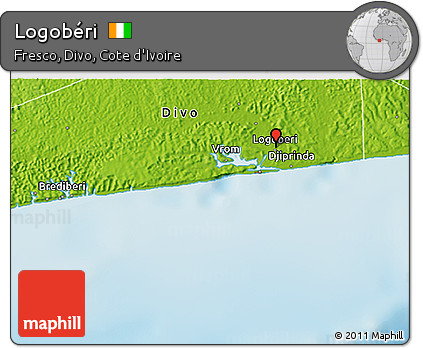 Physical 3D Map of Logobéri