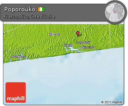 Physical 3D Map of Poporouko