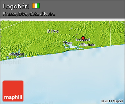 Physical 3D Map of Logobéri