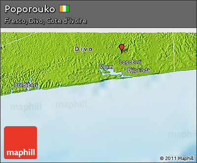 Physical 3D Map of Poporouko