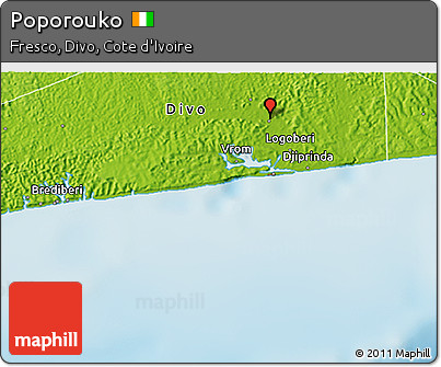 Physical 3D Map of Poporouko