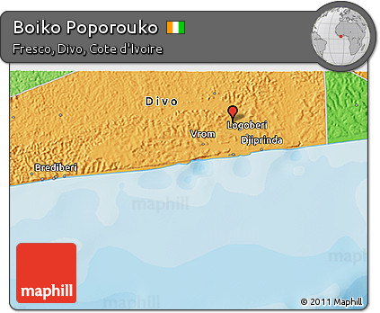 Political 3D Map of Boiko Poporouko