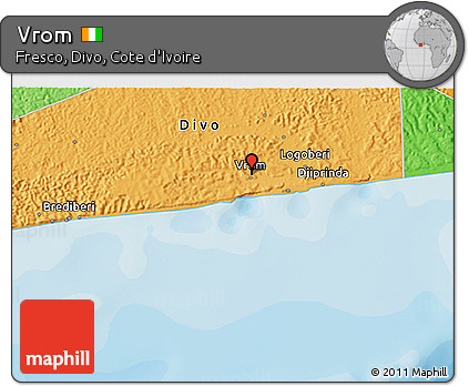 Political 3D Map of Vrom