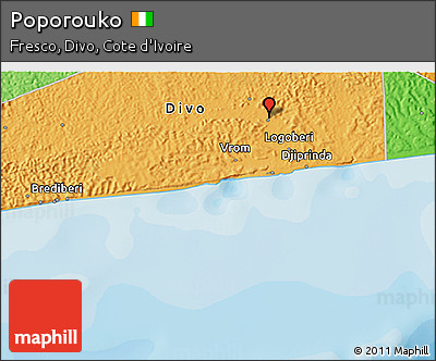 Political 3D Map of Poporouko