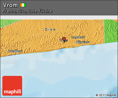 Political 3D Map of Vrom