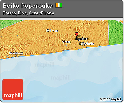 Political 3D Map of Boiko Poporouko