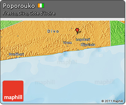 Political 3D Map of Poporouko