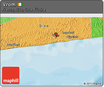 Political 3D Map of Vrom
