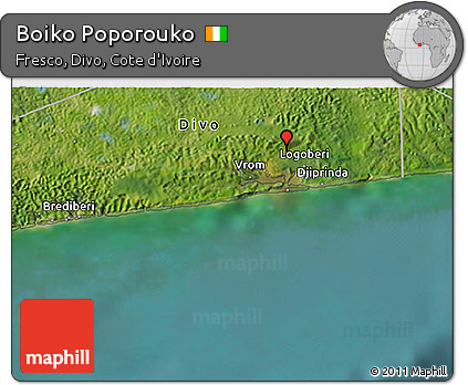 Satellite 3D Map of Boiko Poporouko