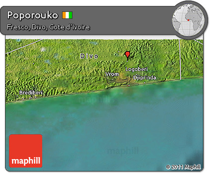 Satellite 3D Map of Poporouko