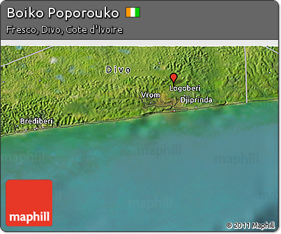 Satellite 3D Map of Boiko Poporouko