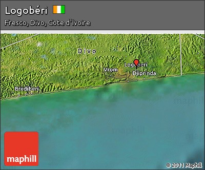 Satellite 3D Map of Logobéri