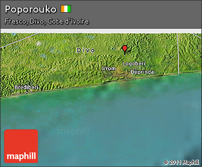 Satellite 3D Map of Poporouko