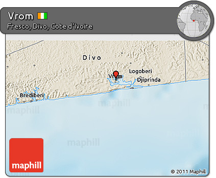 Shaded Relief 3D Map of Vrom