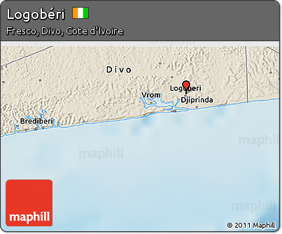 Shaded Relief 3D Map of Logobéri