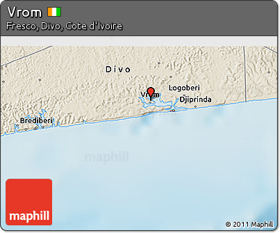 Shaded Relief 3D Map of Vrom