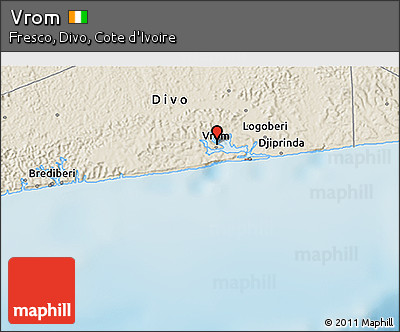 Shaded Relief 3D Map of Vrom