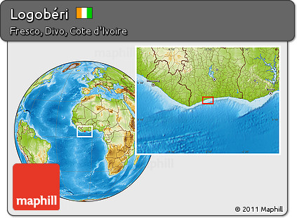 Physical Location Map of Logobéri