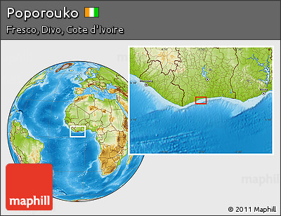 Physical Location Map of Poporouko