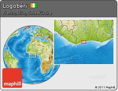 Physical Location Map of Logobéri