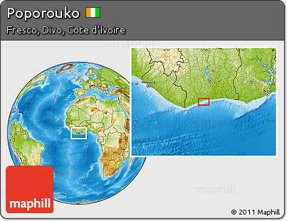 Physical Location Map of Poporouko