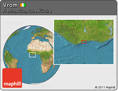 Satellite Location Map of Vrom