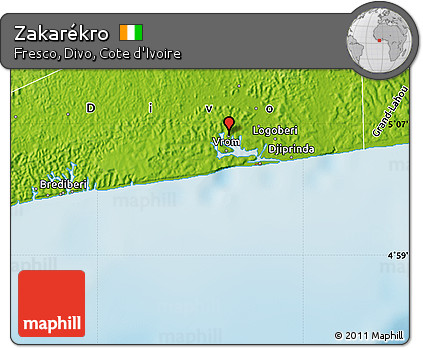 Physical Map of Zakarékro
