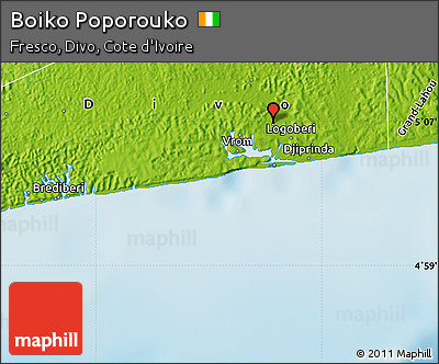 Physical Map of Boiko Poporouko