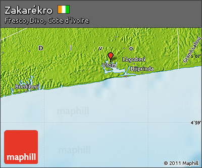 Physical Map of Zakarékro
