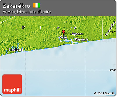 Physical Map of Zakarékro