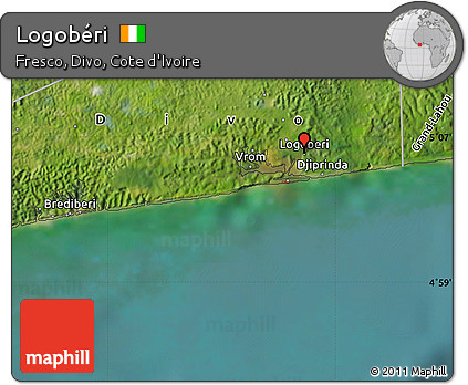 Satellite Map of Logobéri