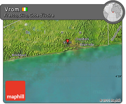 Satellite Map of Vrom