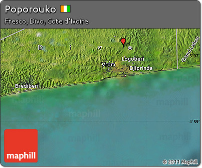 Satellite Map of Poporouko