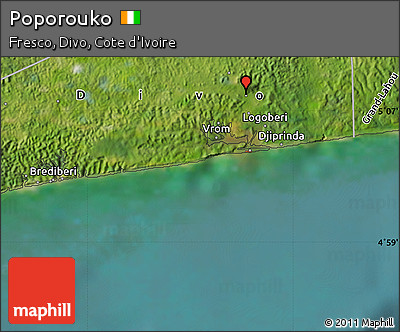 Satellite Map of Poporouko