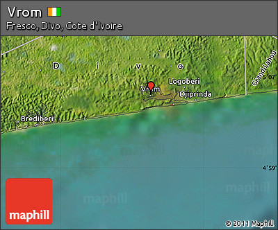 Satellite Map of Vrom