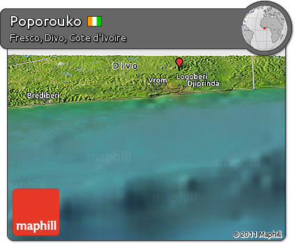 Satellite Panoramic Map of Poporouko