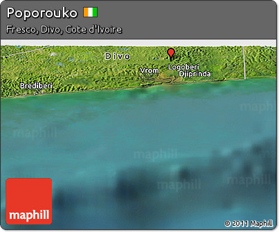 Satellite Panoramic Map of Poporouko