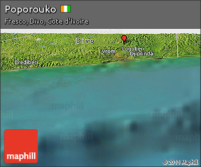 Satellite Panoramic Map of Poporouko
