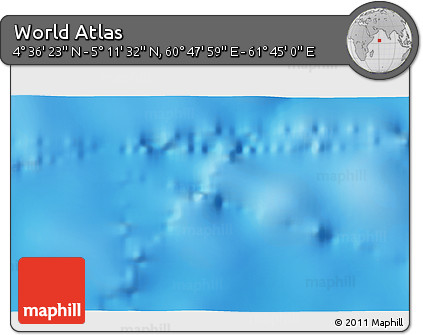 Physical 3D Map of the Area around 4° 53' 57" N, 61° 16' 29" E