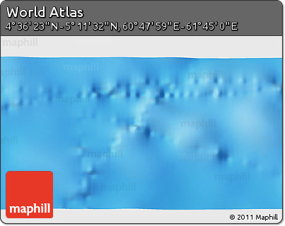 Physical 3D Map of the Area around 4° 53' 57" N, 61° 16' 29" E