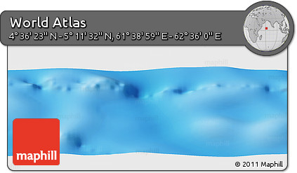 Physical Panoramic Map of the Area around 4° 53' 57" N, 62° 7' 30" E