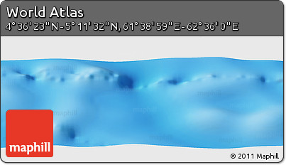 Physical Panoramic Map of the Area around 4° 53' 57" N, 62° 7' 30" E
