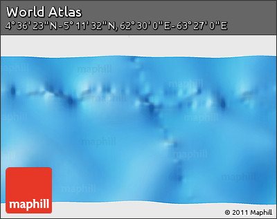 Physical 3D Map of the Area around 4° 53' 57" N, 62° 58' 30" E
