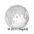 Outline Map of the Area around 4° 53' 57" N, 62° 58' 30" E, rectangular outline