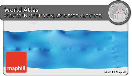 Physical Panoramic Map of the Area around 4° 53' 57" N, 65° 31' 30" E