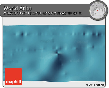 Satellite 3D Map of the Area around 4° 53' 57" N, 66° 22' 30" E
