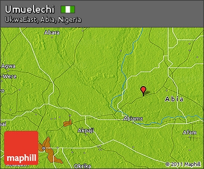 Physical 3D Map of Umuelechi