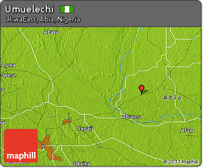 Physical 3D Map of Umuelechi