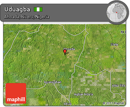 Satellite 3D Map of Uduagba